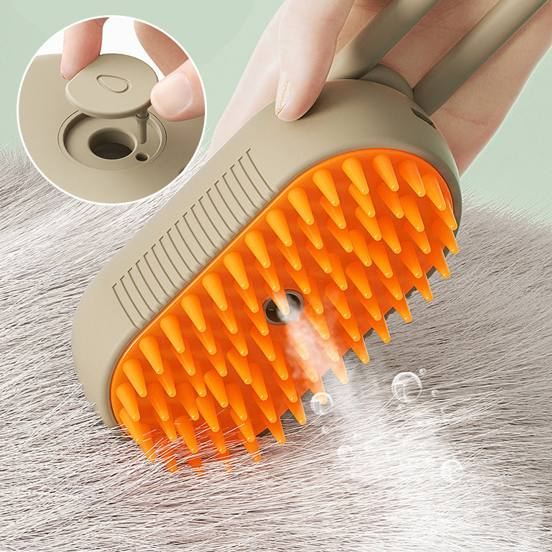 🐾💆 Multifunctionele Huisdier Massage Kam – 3-in-1 Met Sprayfunctie, Zachte Ronde Tanden & Draaibare Handgreep（Perfect voor Vachtverzorging & Relaxatie!）