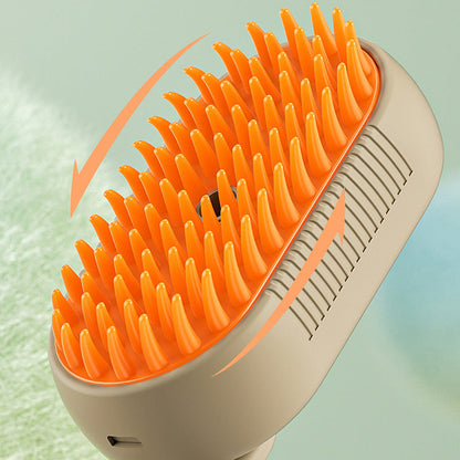 🐾💆 Multifunctionele Huisdier Massage Kam – 3-in-1 Met Sprayfunctie, Zachte Ronde Tanden & Draaibare Handgreep（Perfect voor Vachtverzorging & Relaxatie!）