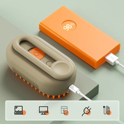 🐾💆 Multifunctionele Huisdier Massage Kam – 3-in-1 Met Sprayfunctie, Zachte Ronde Tanden & Draaibare Handgreep（Perfect voor Vachtverzorging & Relaxatie!）