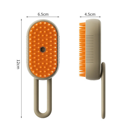 🐾💆 Multifunctionele Huisdier Massage Kam – 3-in-1 Met Sprayfunctie, Zachte Ronde Tanden & Draaibare Handgreep（Perfect voor Vachtverzorging & Relaxatie!）
