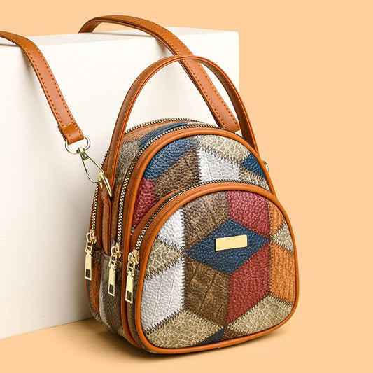 Vrouwen Vintage Crossbodytas met Geometrisch Patroon