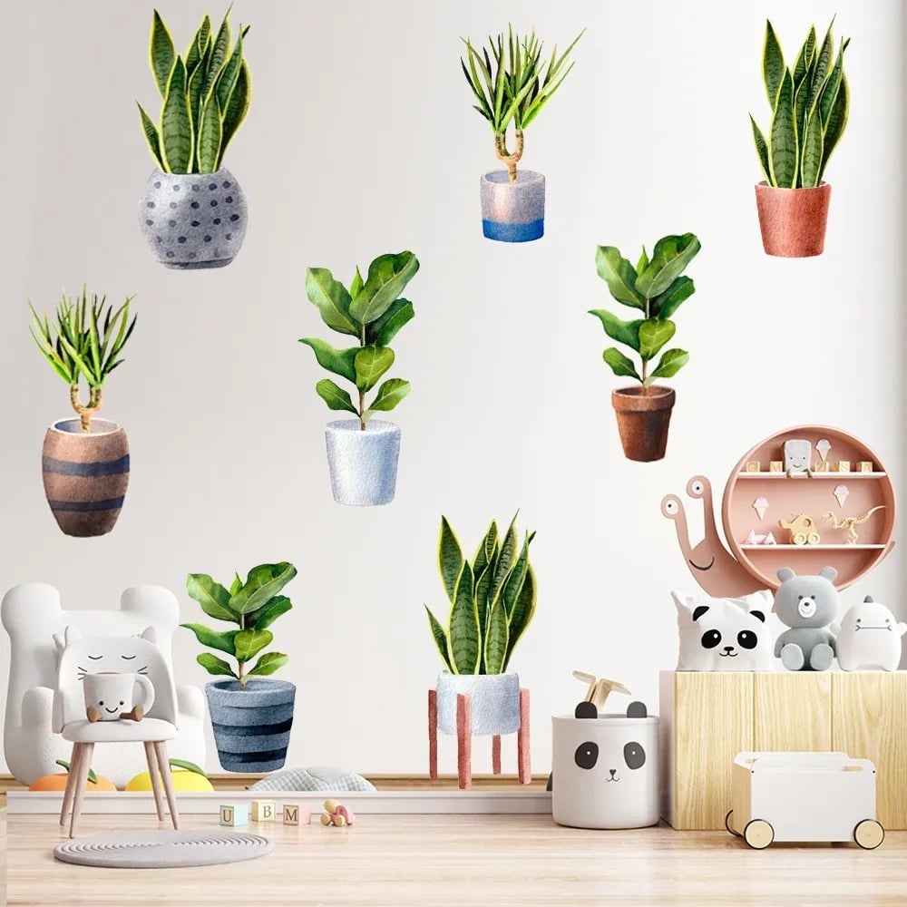 🌿💐3D Green Plant Wall Sticker