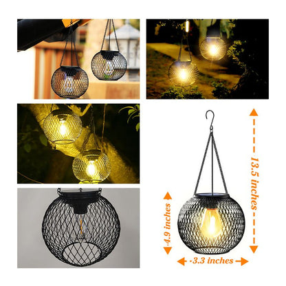 🌟Retro metalen lantaarns op zonne-energie