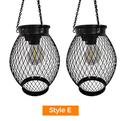 🌟Retro metalen lantaarns op zonne-energie