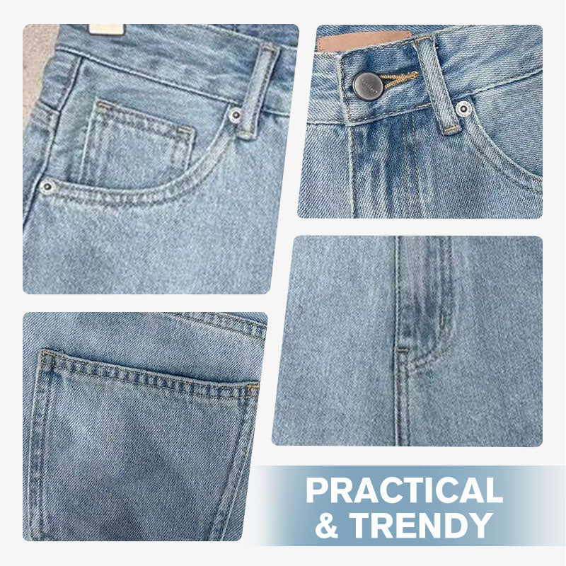 🩳 LIMITED-TIME 50% OFF! ✨ Women's High-Waist Denim Shorts – Loose Fit, 4 Pockets, 3 Colors ☀️