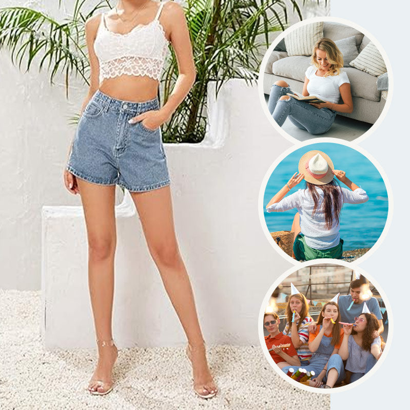 🩳 LIMITED-TIME 50% OFF! ✨ Women's High-Waist Denim Shorts – Loose Fit, 4 Pockets, 3 Colors ☀️