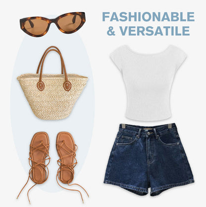 🩳 LIMITED-TIME 50% OFF! ✨ Women's High-Waist Denim Shorts – Loose Fit, 4 Pockets, 3 Colors ☀️
