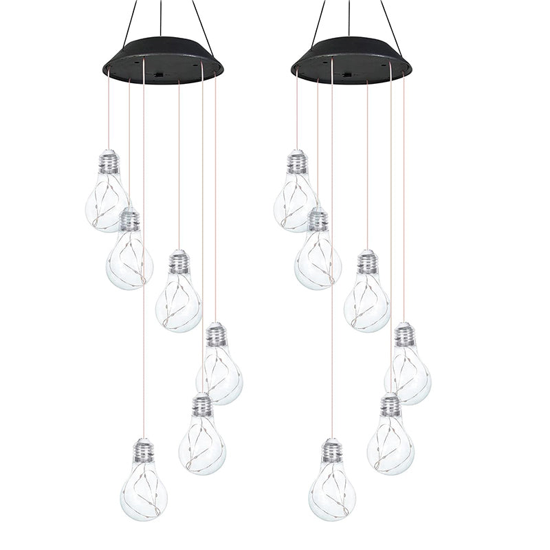 Kleurrijk LED windklokkenspel op zonne-energie