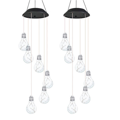 Kleurrijk LED windklokkenspel op zonne-energie