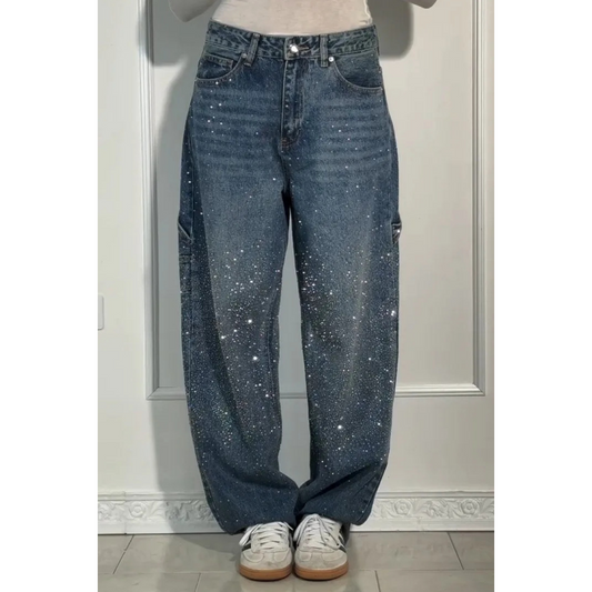 🌟Damesjeans met losse strass