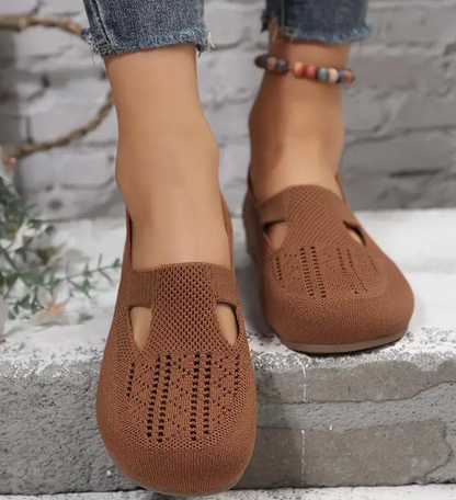 Vrouwen Wandelen Comfortabele Ademend Knit Flats Schoenen