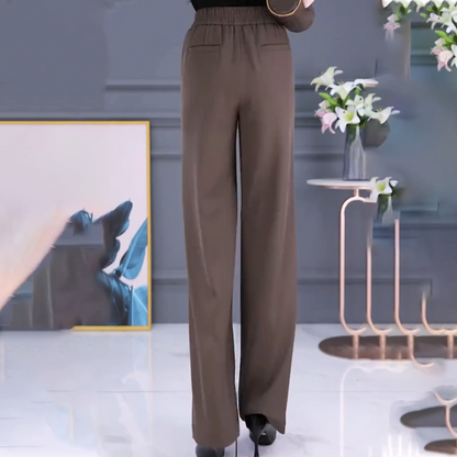 Women's Casual High-Waisted Straight Leg Pants