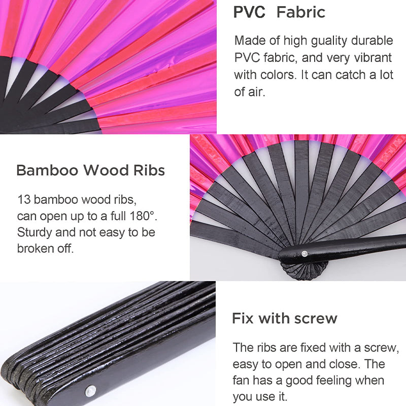Bamboo handheld vouwventilator voor dames