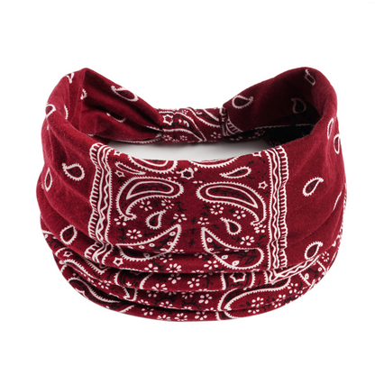 🌸Bohemian Yoga Hoofdband: Amerikaans Bloemenpatroon, Zweetabsorberende Haarband🎀💧