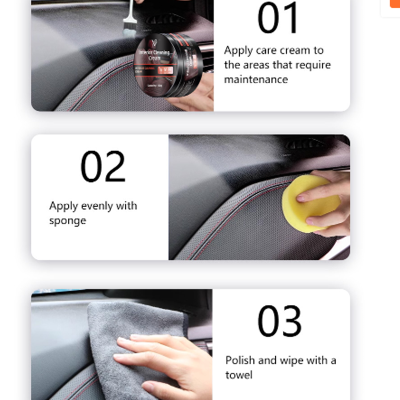 Interieurreinigingscrème voor auto's