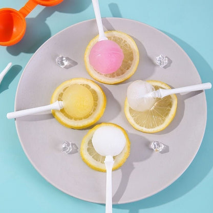 🌞Fris De Lente In Met 50% Korting!🍦2-in-1 Siliconen IJsvormpjes Set | Voor Gezonde Lolly IJsjes & XL Cocktail IJsballen | BPA-Vrij (12-Delig)