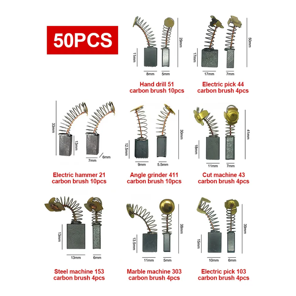 Koolstofborstelset voor elektrische gereedschappen