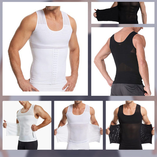 💪 Afslankend vest van mesh voor heren | Ademend • Zweetafvoerend • Comfortabel