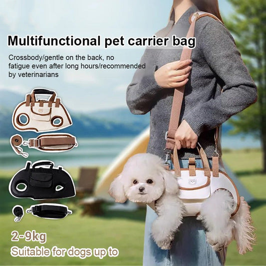 🐶50% KORTING 🎒 2-in-1 Draagbare Ademende Huisdierdrager Schouderzak en Rugzak