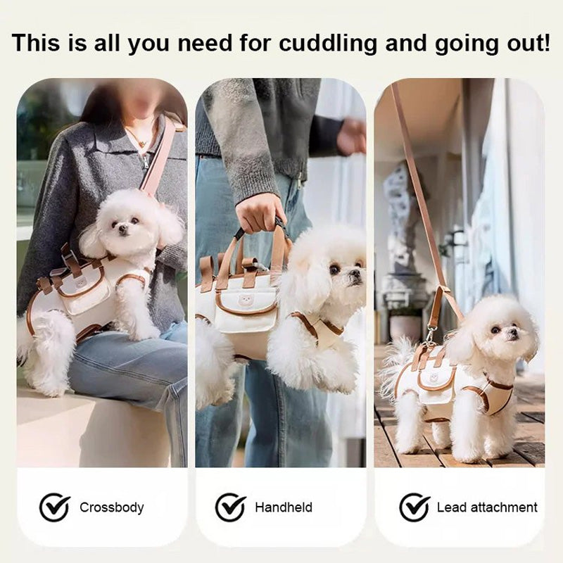 🐶50% KORTING 🎒 2-in-1 Draagbare Ademende Huisdierdrager Schouderzak en Rugzak