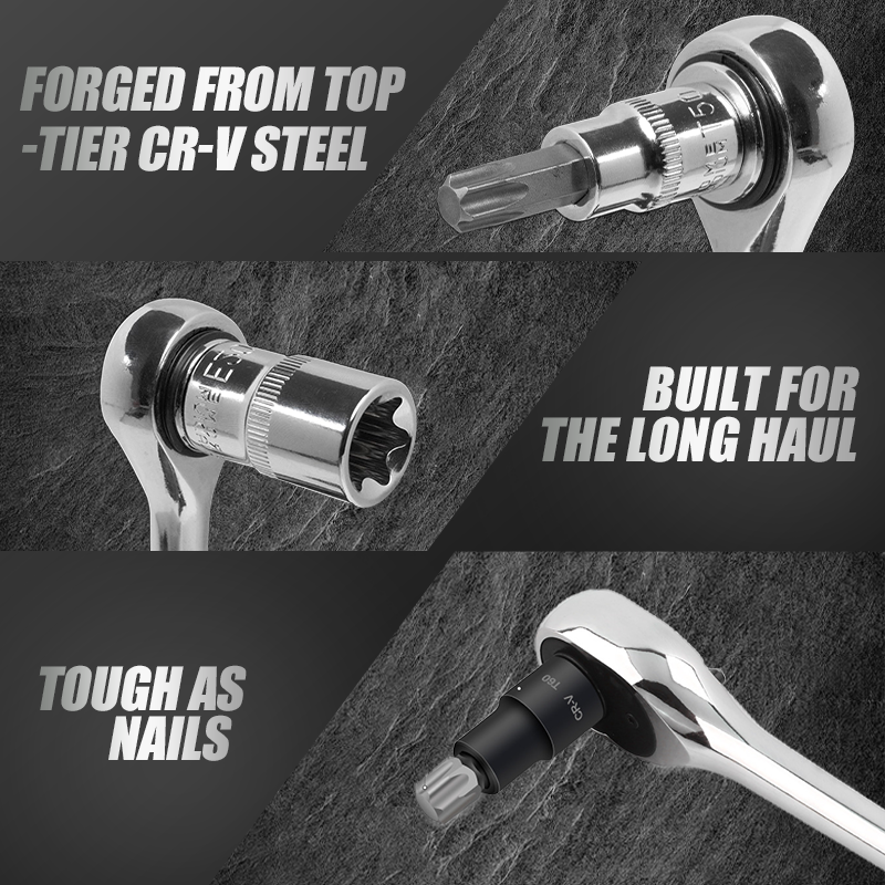 🔥🎁Nieuwe 50% korting🔥🏆🔩De ultieme doppenset voor monteurs – CR-V stalen doppenset🔧
