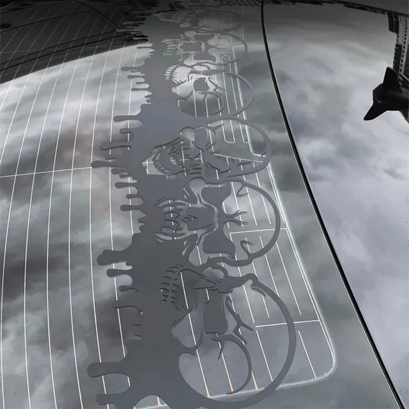 Waterproof Bleeding Skull Car Sticker
