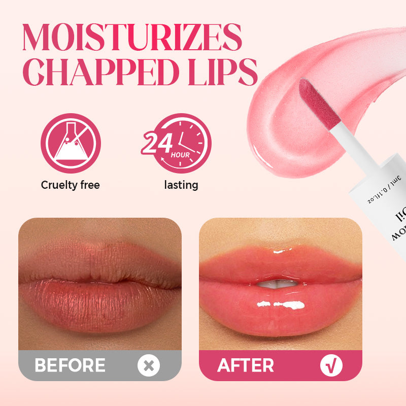 💋✨ Hydraterende Lipgloss met 24u Hydratatie - Glanzende Lip Glow Oil Lippenstift 💧💄