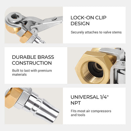 1/4 inch NPT clip-on gesloten kogel luchtkoppeling