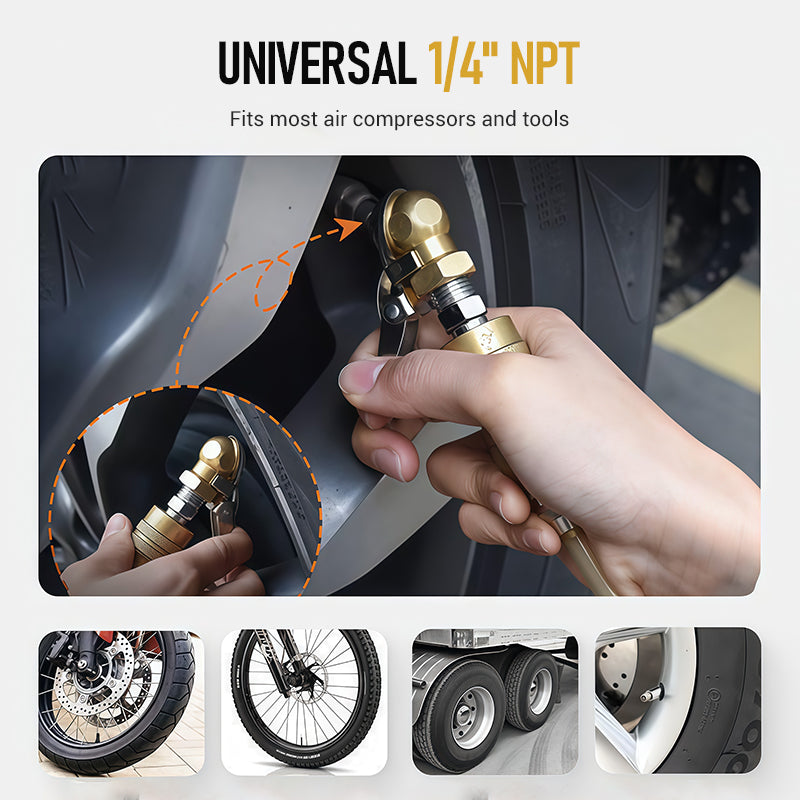 1/4 inch NPT clip-on gesloten kogel luchtkoppeling