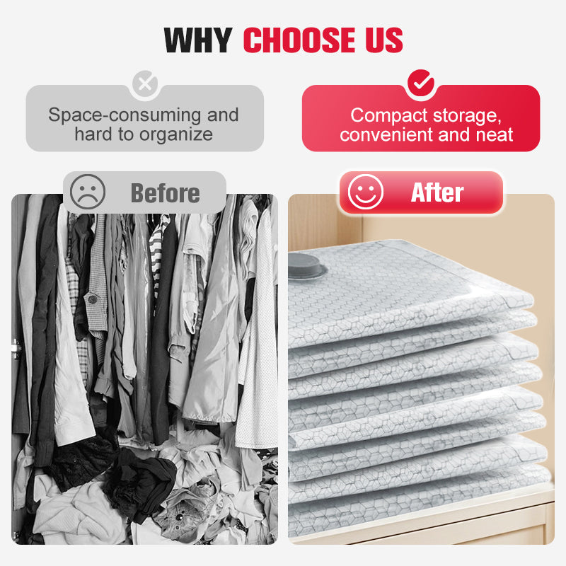 🔥 49% KORTING !✨Opbergset voor Reizen: Vacuümzakken en Draagbare Pomp