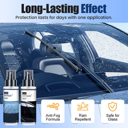 Anti-condensspray en regenafstotend middel voor auto's