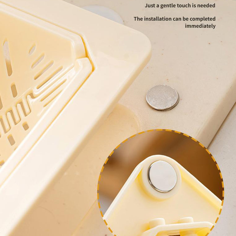 Magnetische zuigkracht ruimtebesparende hoekgootsteenzeef