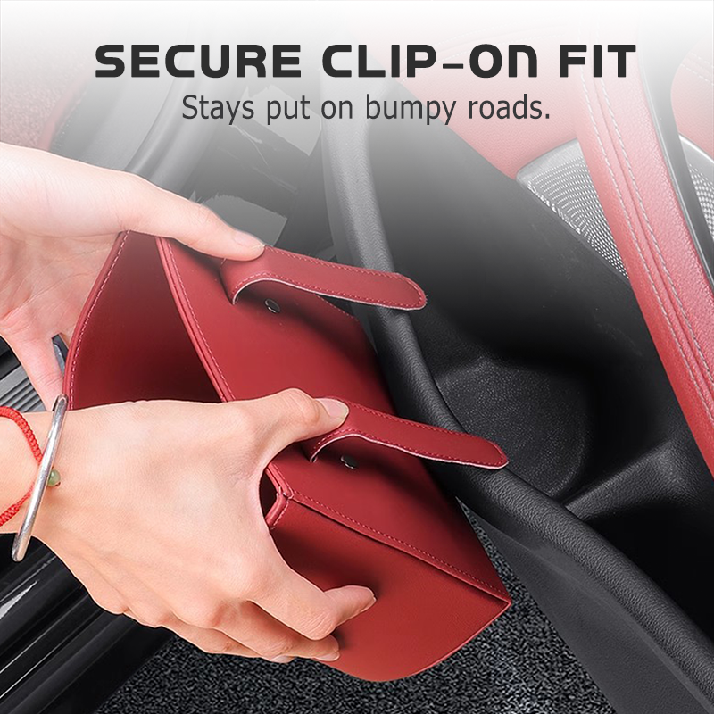 Universal Leather Car Door Cup Holder