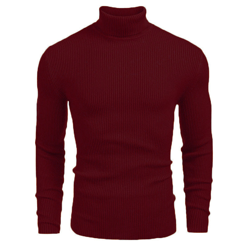 Winter Men's Knitted Turtleneck Slim Sweater