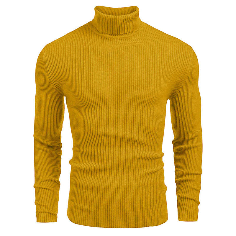 Winter Men's Knitted Turtleneck Slim Sweater