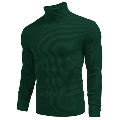 Winter Men's Knitted Turtleneck Slim Sweater