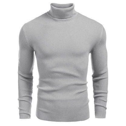 Winter Men's Knitted Turtleneck Slim Sweater