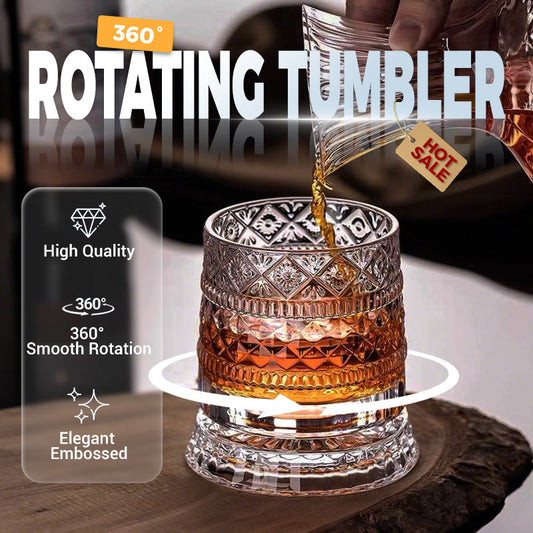 💎 50% KORTING ✨ 360° Draaibaar Luxe Whiskyglas
