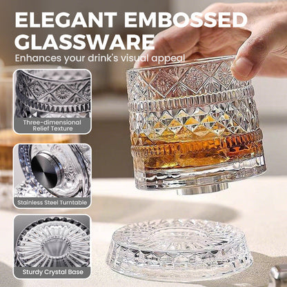 💎 50% KORTING ✨ 360° Draaibaar Luxe Whiskyglas