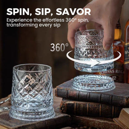 💎 50% KORTING ✨ 360° Draaibaar Luxe Whiskyglas