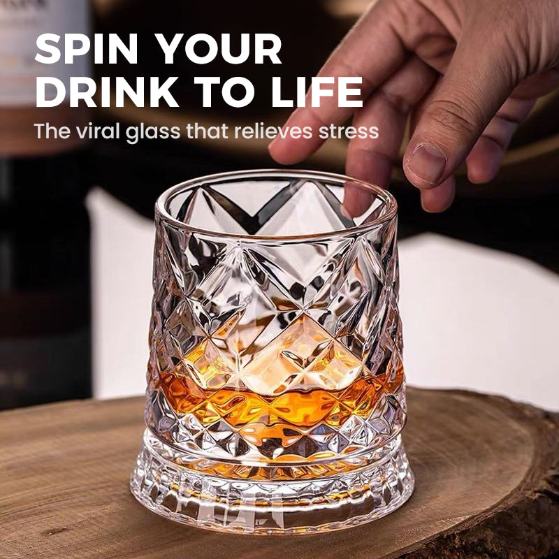💎 50% KORTING ✨ 360° Draaibaar Luxe Whiskyglas
