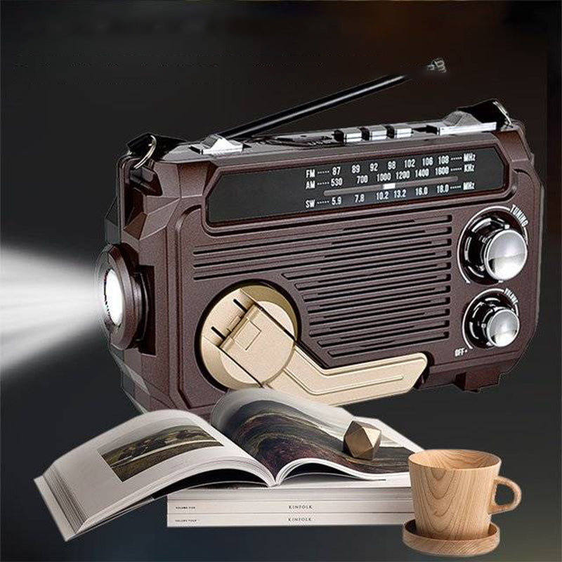 📻 53% KORTING! 🔦 Multifunctionele draagbare radio met slinger – Noodsituaties, muziek, ledverlichting & USB-oplader ⚡