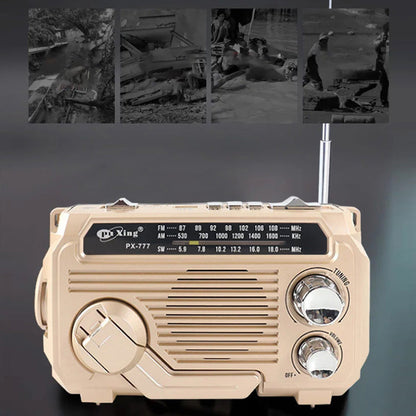 📻 53% KORTING! 🔦 Multifunctionele draagbare radio met slinger – Noodsituaties, muziek, ledverlichting & USB-oplader ⚡
