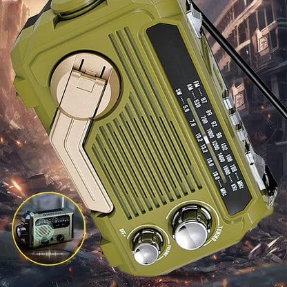 📻 53% KORTING! 🔦 Multifunctionele draagbare radio met slinger – Noodsituaties, muziek, ledverlichting & USB-oplader ⚡