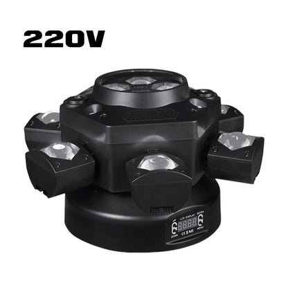 ⏰Multi-Beam LED Sfeerverlichting – 6 Beweegbare Lichten, Geluidsgeactiveerd & Met Afstandsbediening!