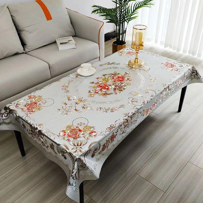 CEMELI 137-220Cm PVC Waterdicht Rond Tafelkleed Oliebestendig en Anti-Brandwonden Wegwerp Grote Tafelkleed Voor Keuken Eettafel Outdoor Hotel