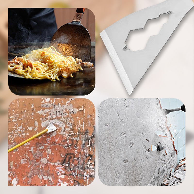 Multifunctioneel plamuurmes met houten handvat