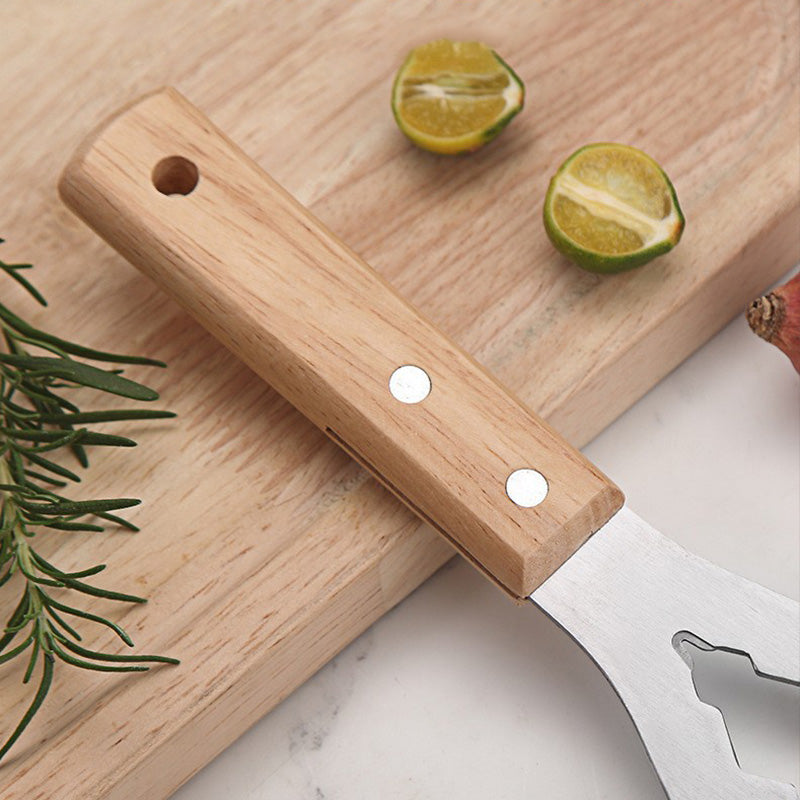 Multifunctioneel plamuurmes met houten handvat