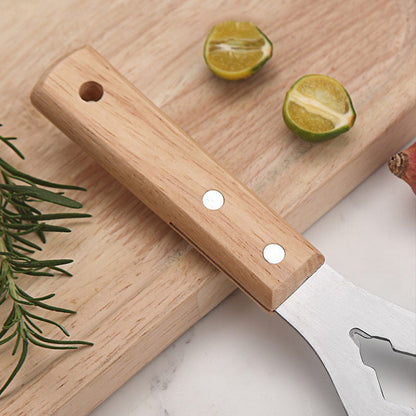 Multifunctioneel plamuurmes met houten handvat