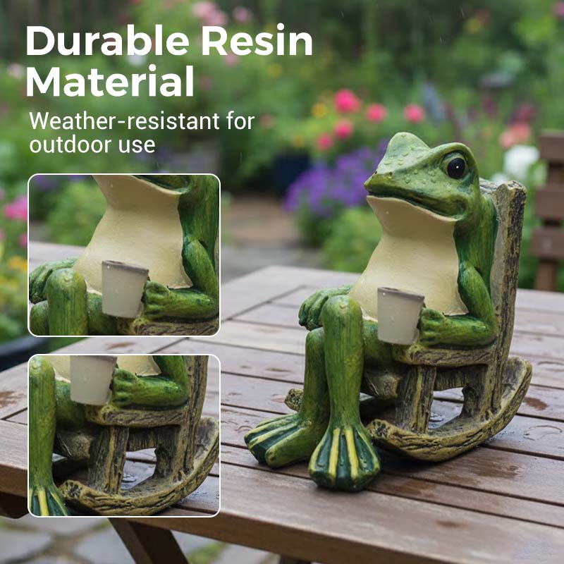 💯2026 Hot Sales🐸Op zonne-energie aangedreven kikker in schommelstoel ornament🍃